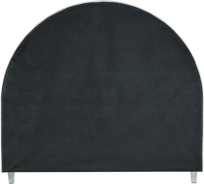 Rainbow Cream Velvet King Bed - Bargain Furniture (Detroit, MI)