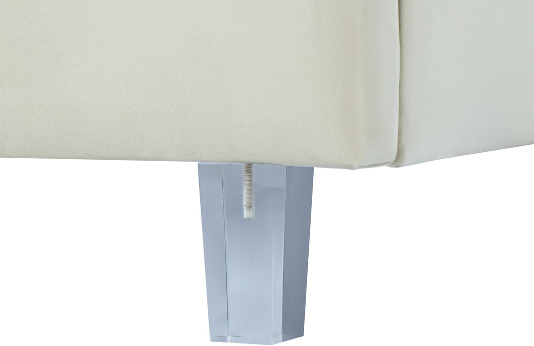 Rainbow Cream Velvet King Bed - Bargain Furniture (Detroit, MI)