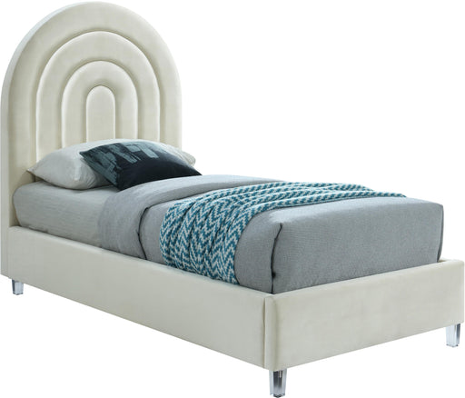 Rainbow Cream Velvet Twin Bed image