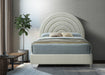 Rainbow Cream Velvet Queen Bed - Bargain Furniture (Detroit, MI)