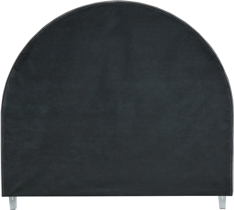 Rainbow Grey Velvet King Bed - Bargain Furniture (Detroit, MI)