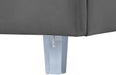 Rainbow Grey Velvet King Bed - Bargain Furniture (Detroit, MI)