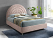 Rainbow Pink Velvet King Bed - Bargain Furniture (Detroit, MI)