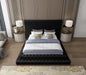 Revel Black Velvet Queen Bed (3 Boxes) - Bargain Furniture (Detroit, MI)
