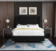 Savan Black Velvet Full Bed - Bargain Furniture (Detroit, MI)