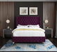 Savan Purple Velvet King Bed - Bargain Furniture (Detroit, MI)