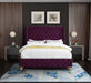 Savan Purple Velvet Full Bed - Bargain Furniture (Detroit, MI)