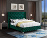 Savan Green Velvet Queen Bed - Bargain Furniture (Detroit, MI)