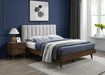 Vance Beige Linen Fabric Queen Bed (3 Boxes) - Bargain Furniture (Detroit, MI)
