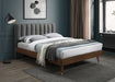 Vance Grey Linen Fabric Queen Bed (3 Boxes) - Bargain Furniture (Detroit, MI)