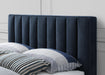 Vance Navy Linen Fabric Queen Bed (3 Boxes) - Bargain Furniture (Detroit, MI)