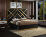 Vector Black Velvet Queen Bed - Bargain Furniture (Detroit, MI)