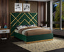 Vector Green Velvet Queen Bed - Bargain Furniture (Detroit, MI)