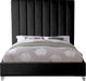 Via Black Velvet Queen Bed - Bargain Furniture (Detroit, MI)
