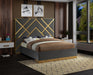 Vector Grey Velvet Queen Bed - Bargain Furniture (Detroit, MI)