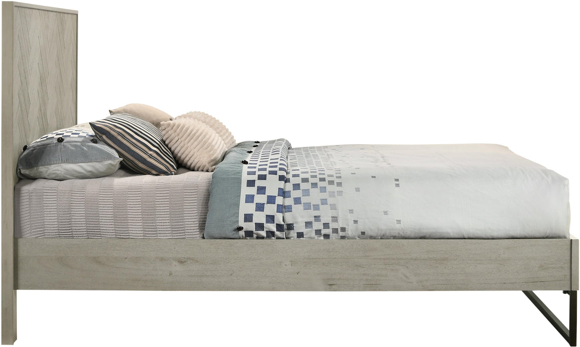 Weston Grey Stone Queen Bed (3 Boxes) - Bargain Furniture (Detroit, MI)