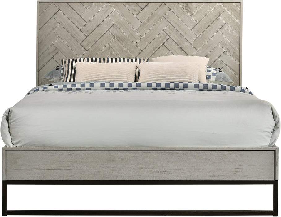 Weston Grey Stone Queen Bed (3 Boxes) - Bargain Furniture (Detroit, MI)