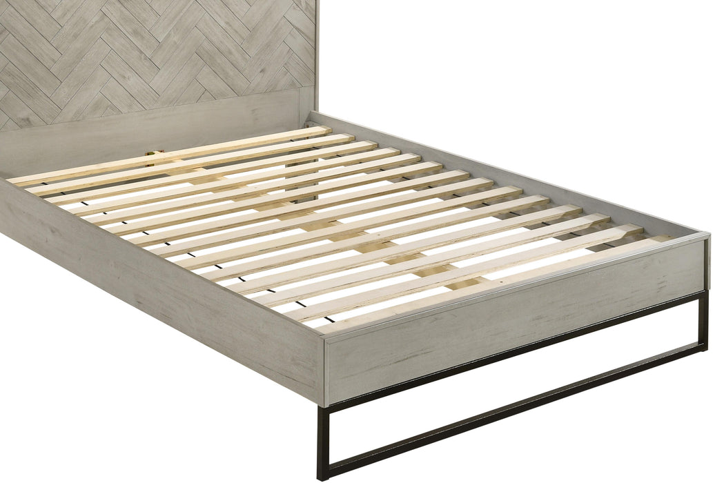 Weston Grey Stone Queen Bed (3 Boxes) - Bargain Furniture (Detroit, MI)