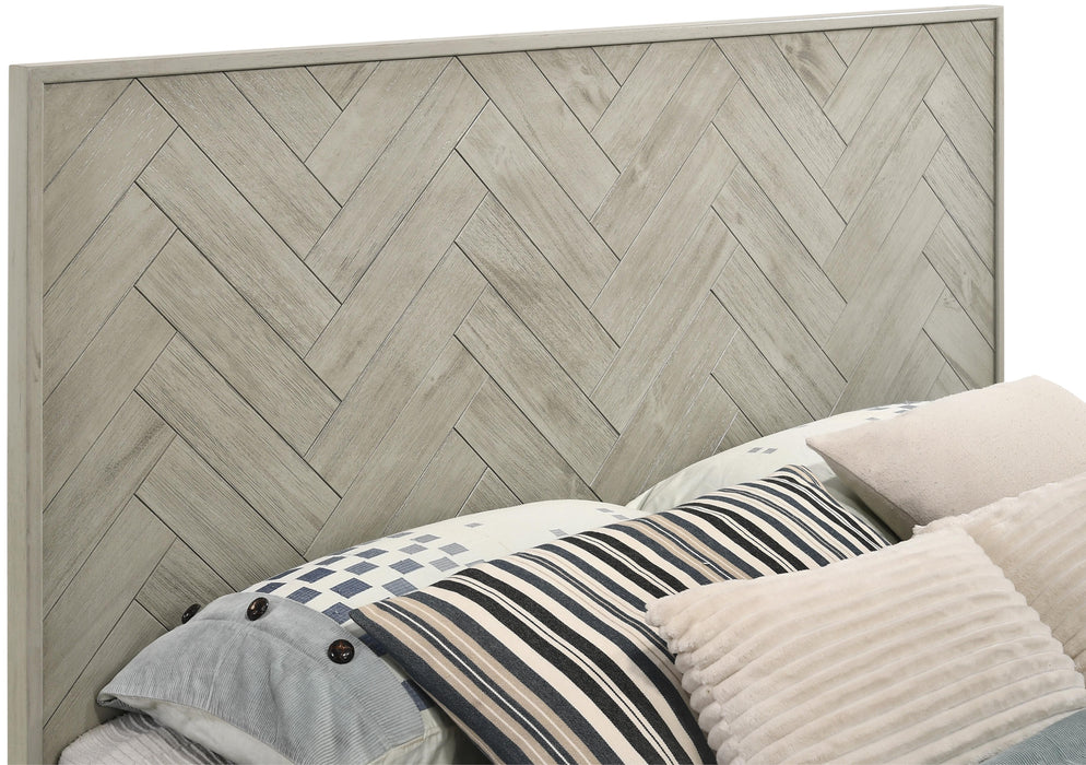 Weston Grey Stone Queen Bed (3 Boxes) - Bargain Furniture (Detroit, MI)