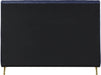 Zara Navy Velvet King Bed (3 Boxes) - Bargain Furniture (Detroit, MI)