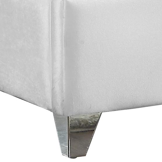 Zuma White Velvet King Bed - Bargain Furniture (Detroit, MI)
