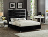 Zuma Black Velvet King Bed - Bargain Furniture (Detroit, MI)