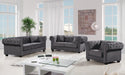 Bowery Grey Velvet Loveseat - Bargain Furniture (Detroit, MI)