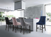 Oxford Grey Velvet Stool - Bargain Furniture (Detroit, MI)
