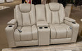 Elevate Edges Glider Reclining Loveseat with Console - Bargain Furniture (Detroit, MI)