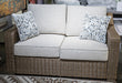 Laguna Heights Outdoor Loveseat with Cushion - Bargain Furniture (Detroit, MI)