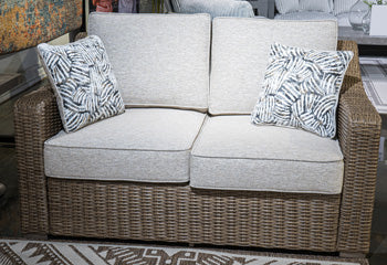 Laguna Heights Outdoor Loveseat with Cushion - Bargain Furniture (Detroit, MI)
