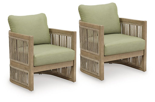 Serena Shores Outdoor Lounge Chair (Set of 2) - Bargain Furniture (Detroit, MI)