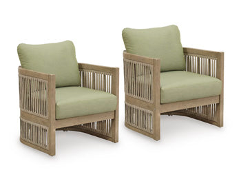 Serena Shores Outdoor Lounge Chair (Set of 2) - Bargain Furniture (Detroit, MI)
