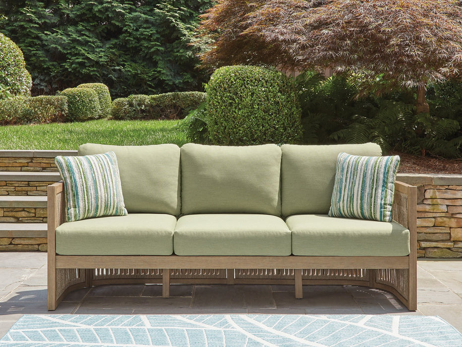 Serena Shores Outdoor Sofa with Cushion - Bargain Furniture (Detroit, MI)