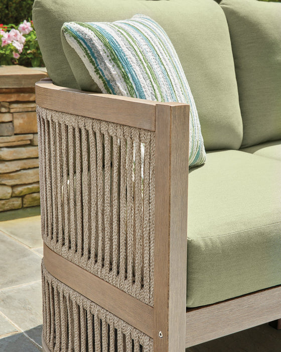 Serena Shores Outdoor Sofa with Cushion - Bargain Furniture (Detroit, MI)