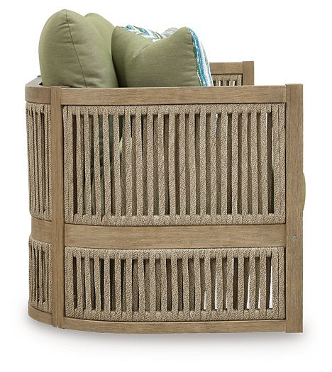 Serena Shores Outdoor Sofa with Cushion - Bargain Furniture (Detroit, MI)