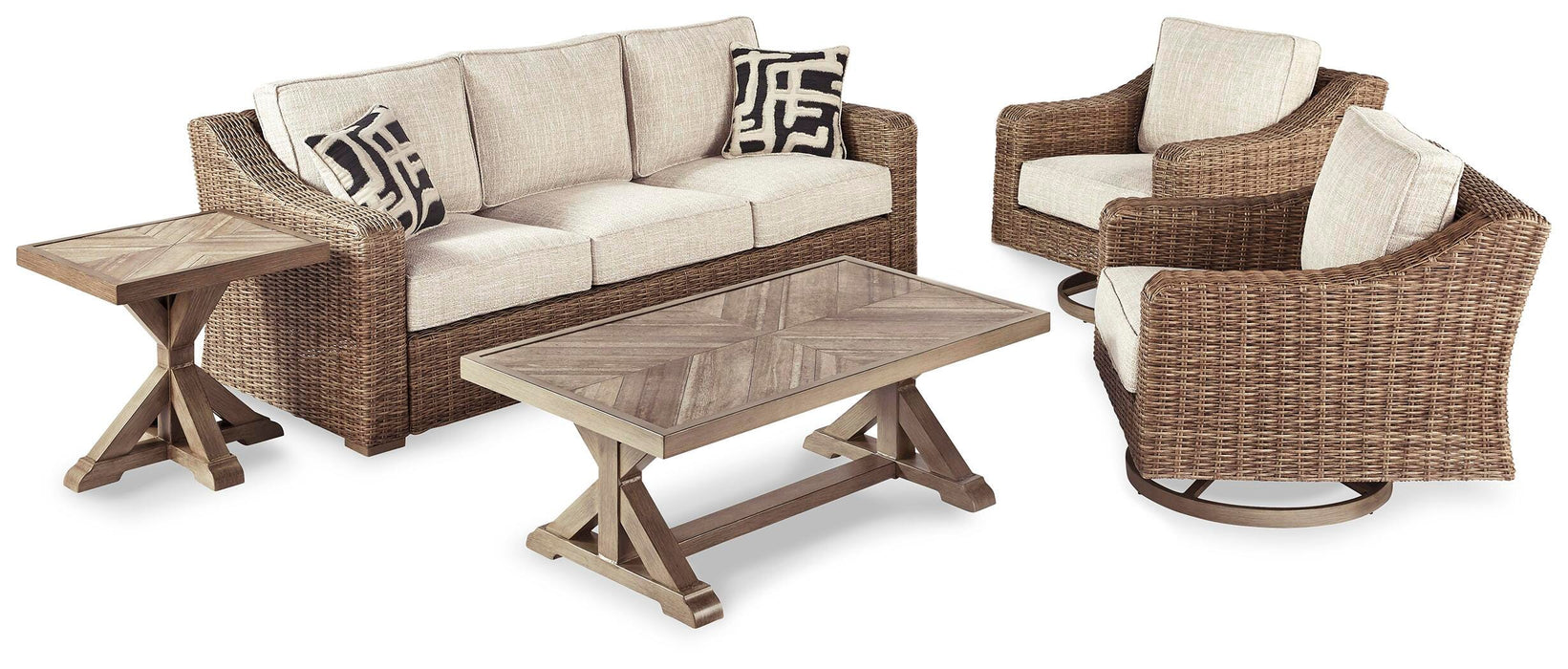 Beachcroft Outdoor Conversation Set - Bargain Furniture (Detroit, MI)
