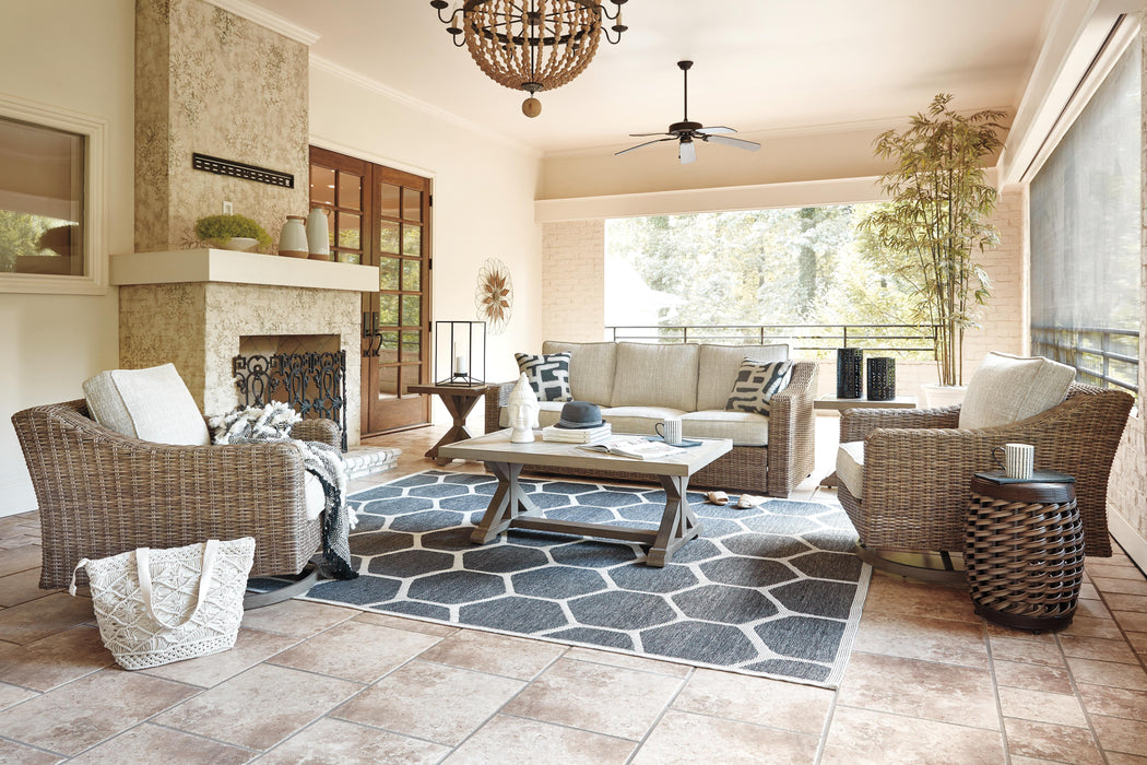 Beachcroft Outdoor Conversation Set - Bargain Furniture (Detroit, MI)