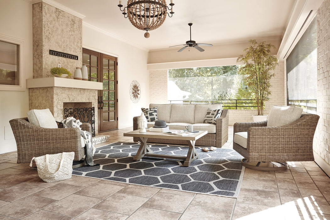Beachcroft Outdoor Conversation Set - Bargain Furniture (Detroit, MI)