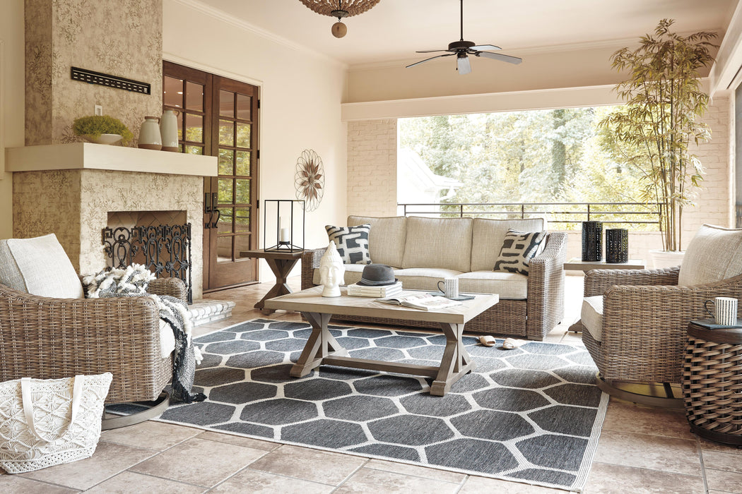 Beachcroft Outdoor Conversation Set - Bargain Furniture (Detroit, MI)
