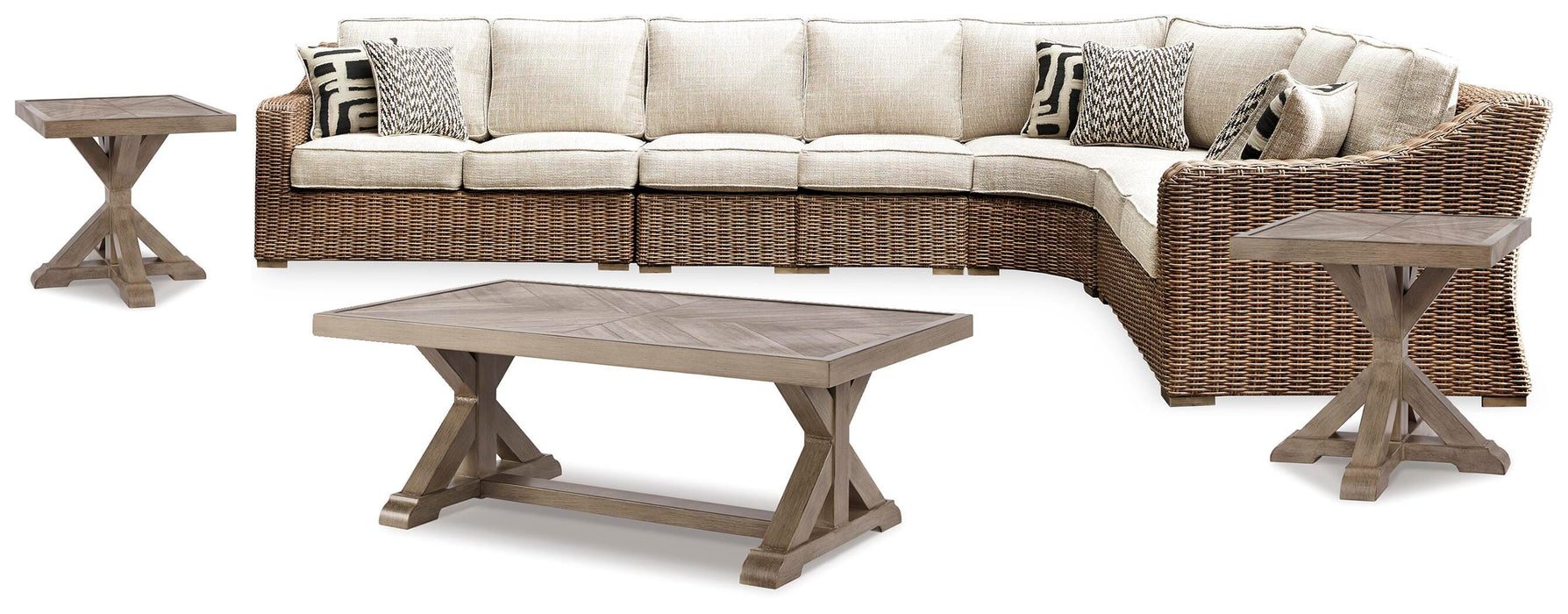 Beachcroft Outdoor Seating Set - Bargain Furniture (Detroit, MI)