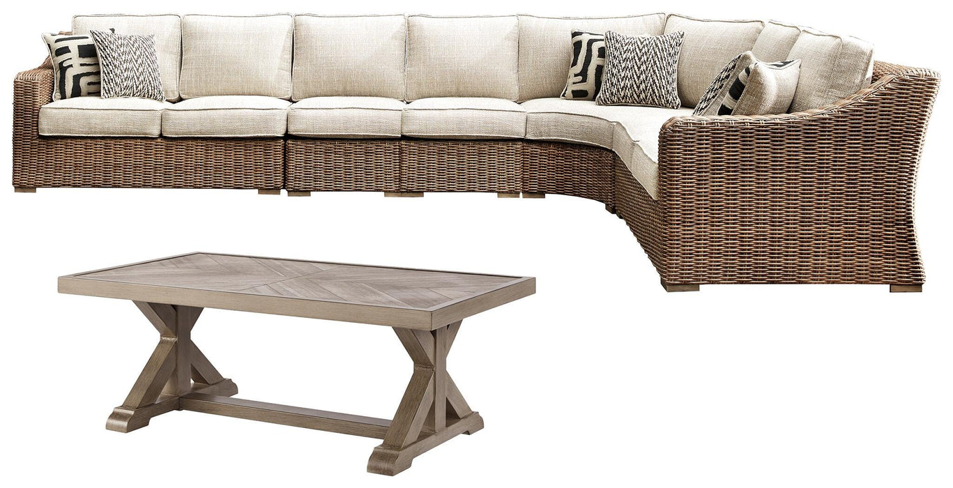 Beachcroft Outdoor Seating Set - Bargain Furniture (Detroit, MI)