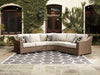 Beachcroft Outdoor Seating Set - Bargain Furniture (Detroit, MI)