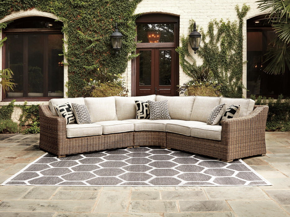 Beachcroft Outdoor Seating Set - Bargain Furniture (Detroit, MI)