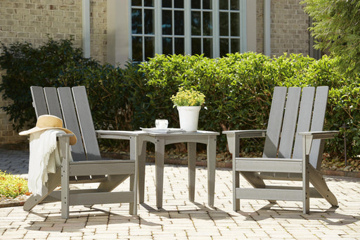 Visola Outdoor Adirondack Chair Set with End Table - Bargain Furniture (Detroit, MI)