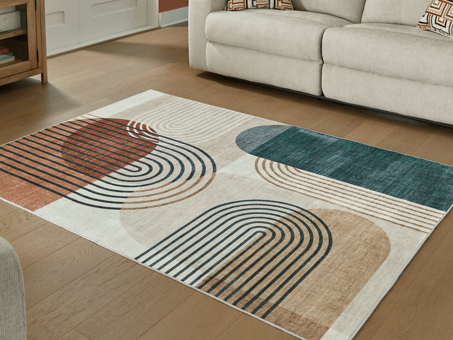 Farrendale Washable Area Rug - Bargain Furniture (Detroit, MI)