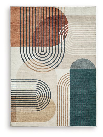 Farrendale Washable Area Rug - Bargain Furniture (Detroit, MI)