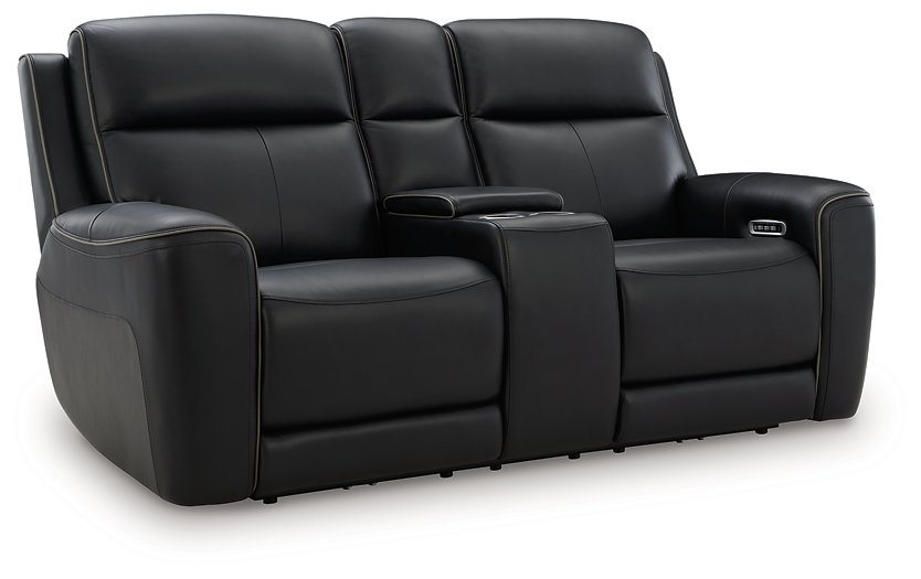 5Z-Relaxation Power Reclining Loveseat with Console - Bargain Furniture (Detroit, MI)
