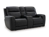 5Z-Relaxation Power Reclining Loveseat with Console - Bargain Furniture (Detroit, MI)