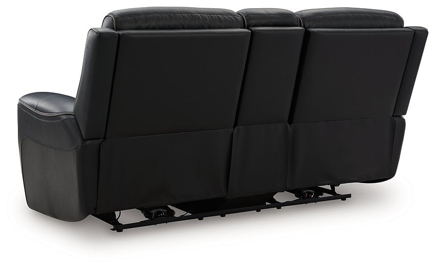 5Z-Relaxation Power Reclining Loveseat with Console - Bargain Furniture (Detroit, MI)
